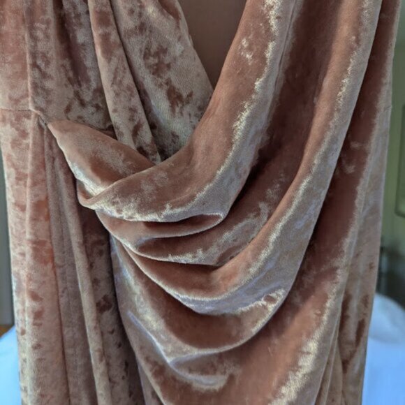 Double Crazy Wrap Detail Velvet Cami Dress - Picture 5 of 7